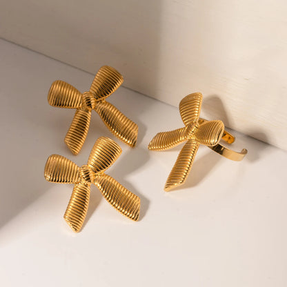 Bow Joy // Earrings -Ring